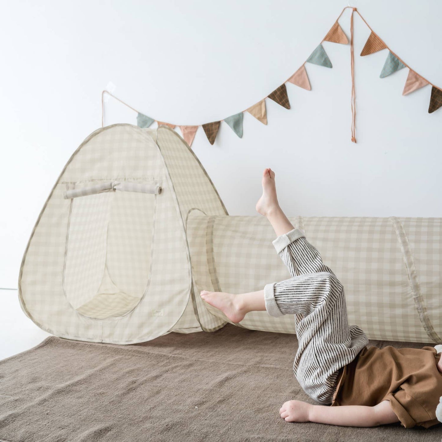 Kids 3-in-1 Play Tent & Tunnel Set with Recycled Fabric