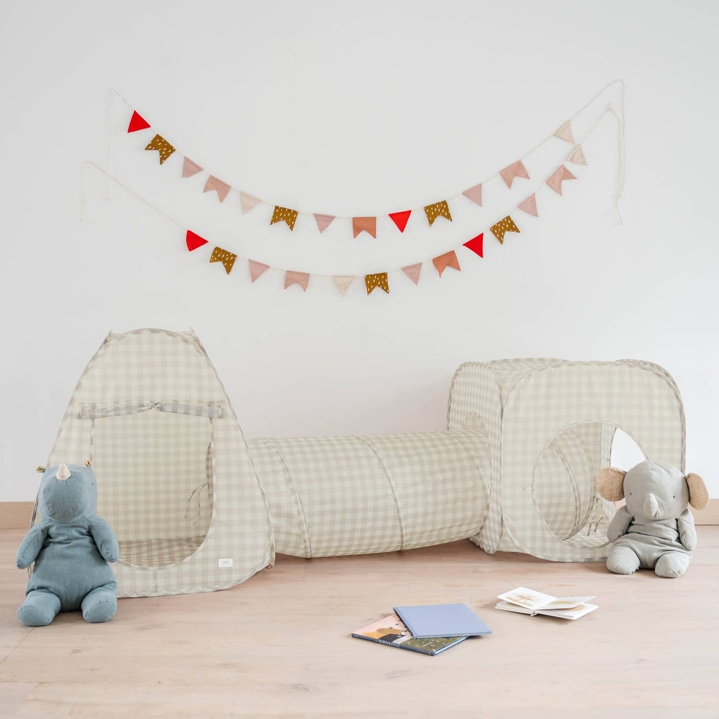 Kids 3-in-1 Play Tent & Tunnel Set with Recycled Fabric