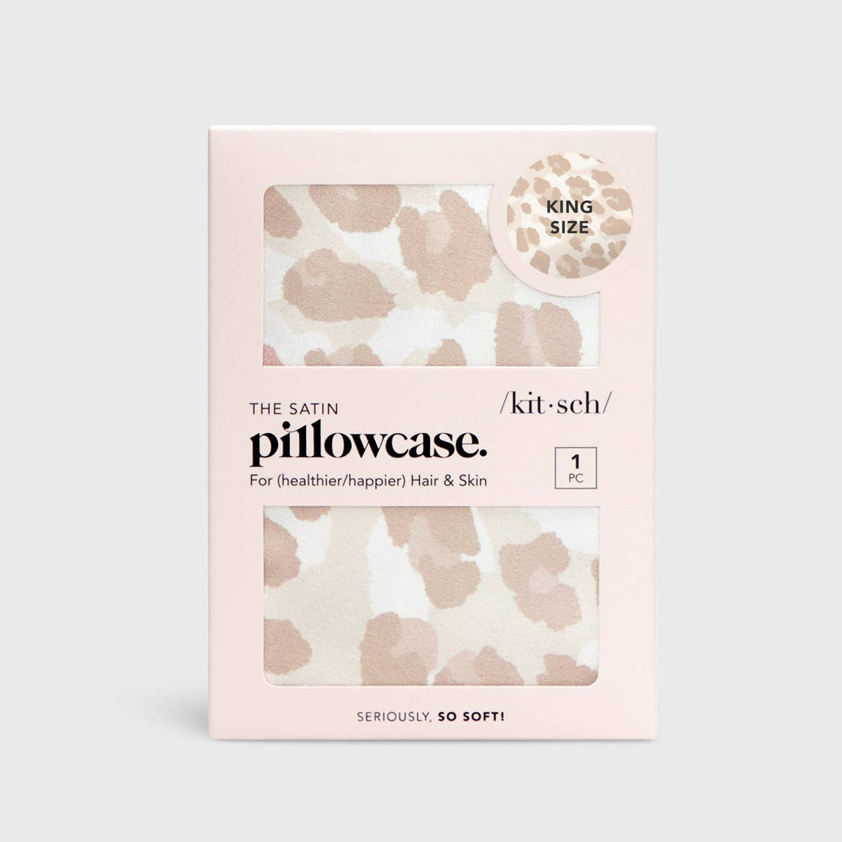 Satin Pillowcase King - Leopard