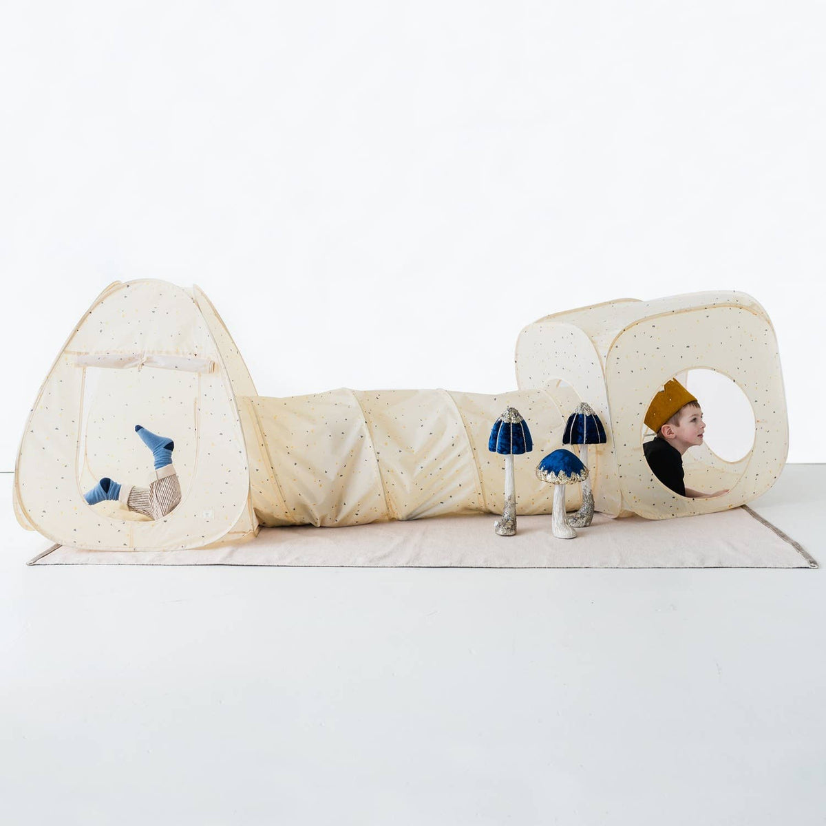 Kids 3-in-1 Play Tent & Tunnel Set with Recycled Fabric