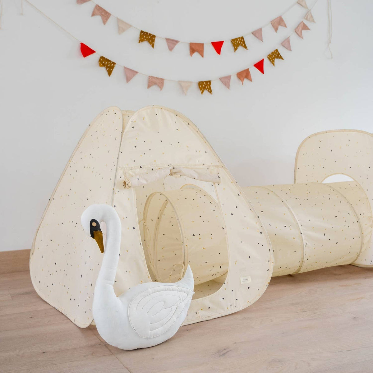 Kids 3-in-1 Play Tent & Tunnel Set with Recycled Fabric