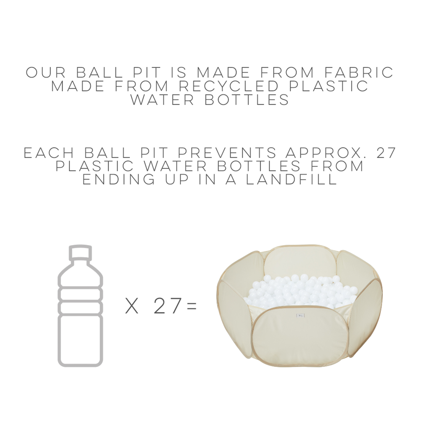Kids Ball Pit with Recycled Fabric (balls not incl.)