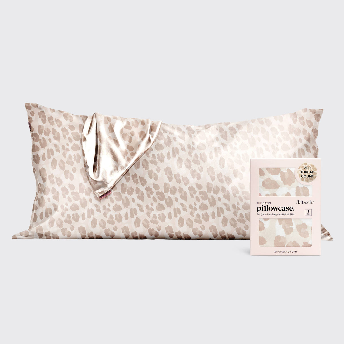 Satin Pillowcase King - Leopard